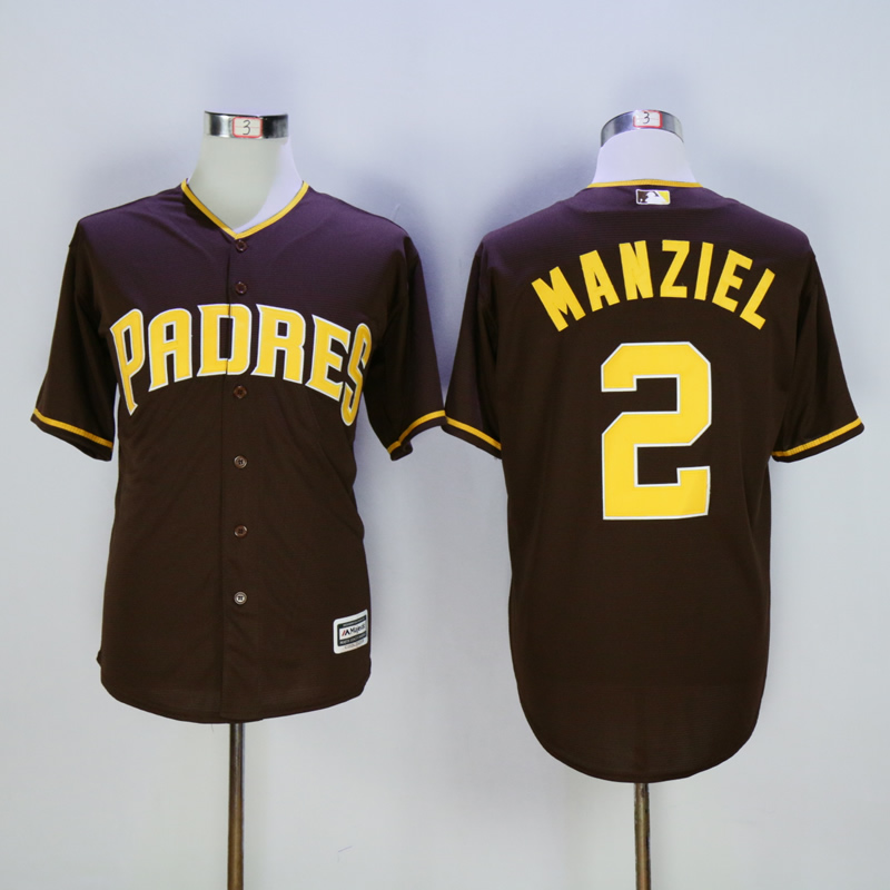 Men San Diego Padres #2 Manziel brown Game MLB Jerseys->san diego padres->MLB Jersey
